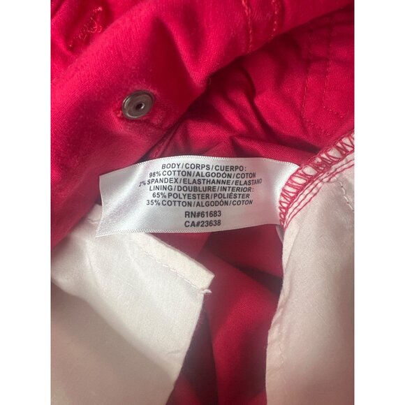 Jockey Women Hot Pink Pants Size 0 Cotton Stretch Slim Fit Summer Beach Cruise - Picture 5 of 7